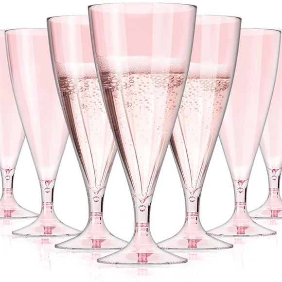 Elegant Pink Champagne Flutes set of 16 (056) - Picture 1 of 6
